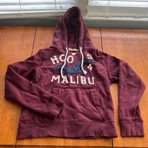 Hollister Maroon Hoodie Men’s M
